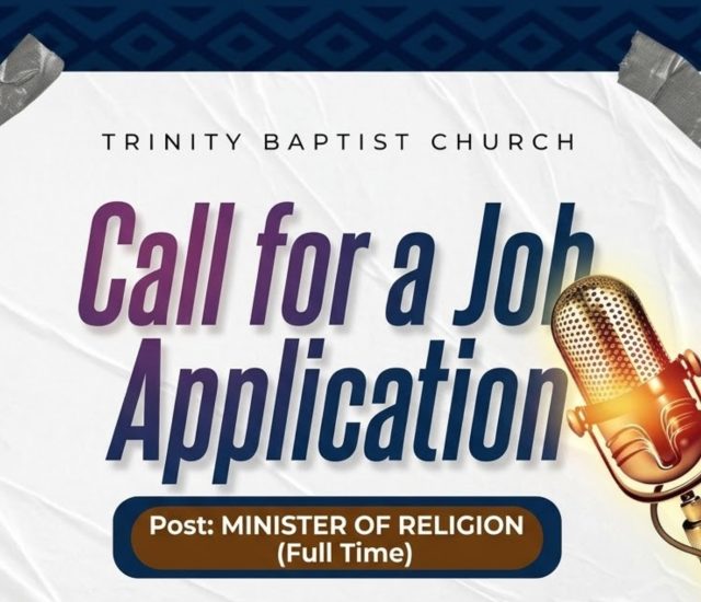 Job Advertisement for the post of Minister of Religion (Full Time)